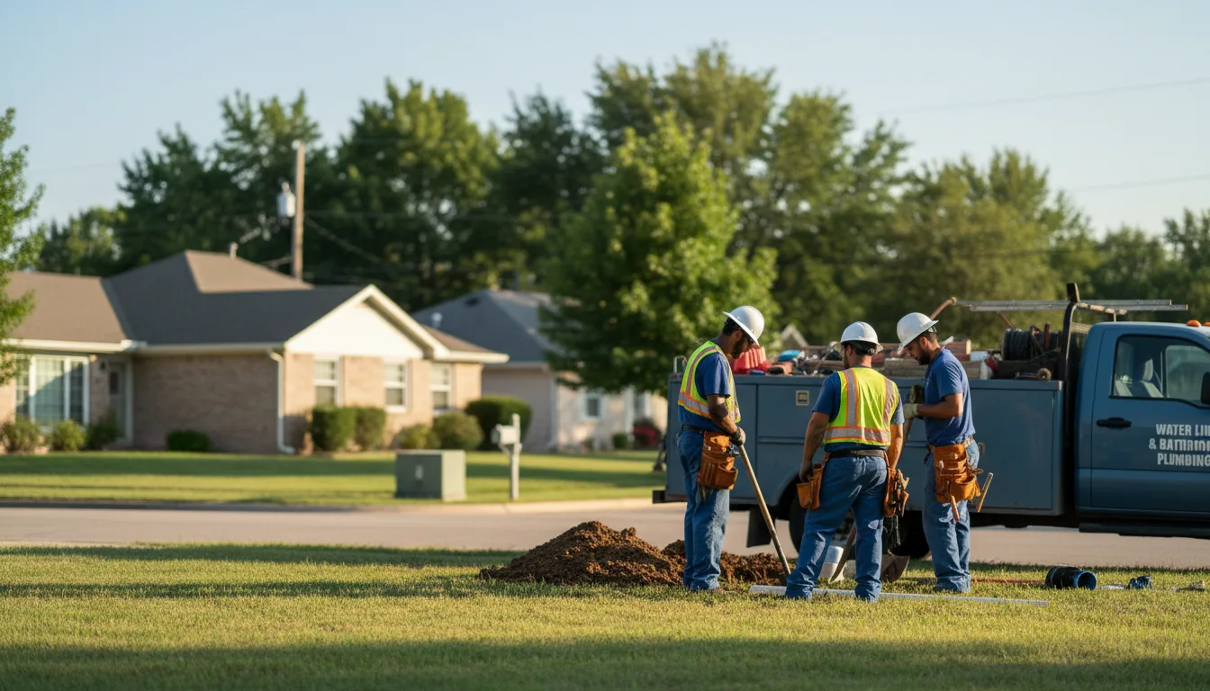 Residential water line and bathroom plumbing service in Boys Town, NE
